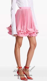 ANAVIA PINK RUFFLE HEM SKIRT