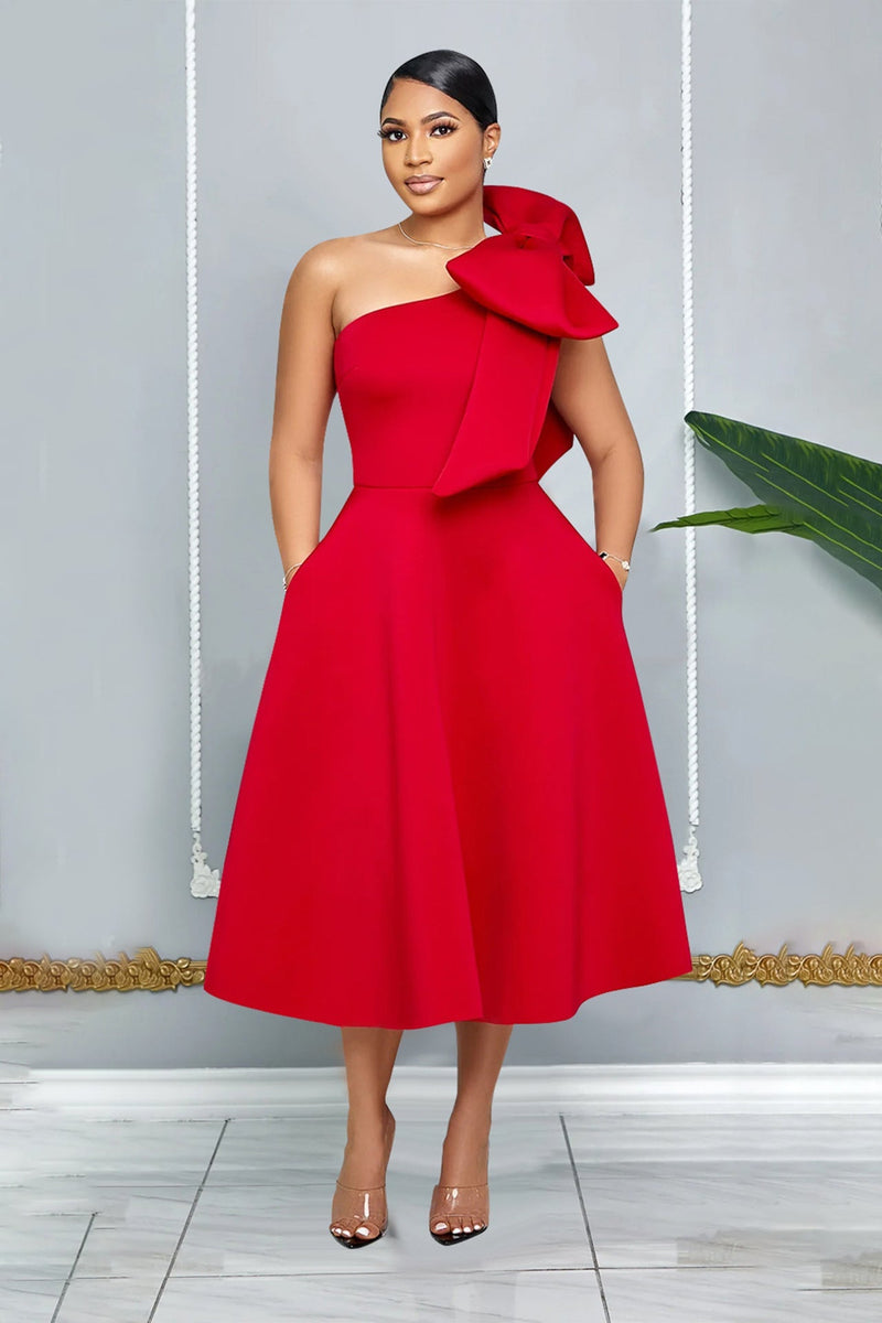 Arabelle Bow Midi Dress