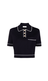 HOCH KURZER POLO-PULLOVER 