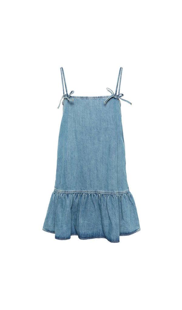 MINIKLEID AUS BLAUEM DENIM