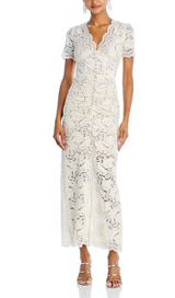 ROBE MIDI EN DENTELLE FLEURIE