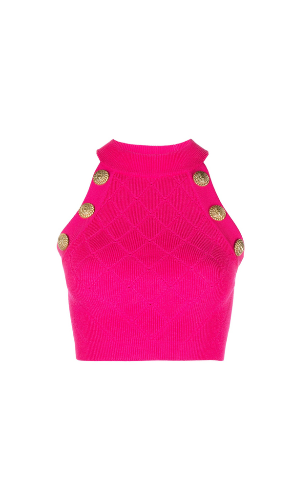 ROSA CROP TOP MIT RAUTENSTRICK 