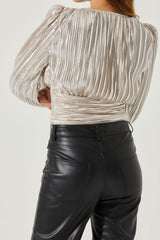 Braydon Pleated Ruched Top