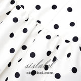 ULA CREAM POLKA DOT TAFFETA MIDI DRESS