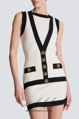 Aliphine Two-tone Mini Bandage Dress