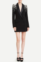 Aurora Crystal Embellished Blazer Dress