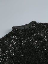 ROBE MAXI FENTE AVEC EMBELLISSEMENTS DE SEQUINS 