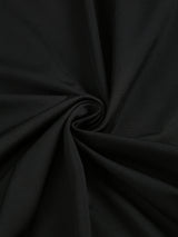 FLORAL-EMBELLISHED CRÊPE MAXI DRESS IN BLACK