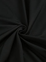 MAXIKLEID AUS CRÊPE MIT BLUMENVERZIERUNG IN SCHWARZ 