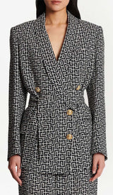 COLOURWAY BELTED DOUBLE-BREASTED BLAZER