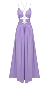 CUTOUT TULLE MAXI DRESS IN LIGHT PURPLE