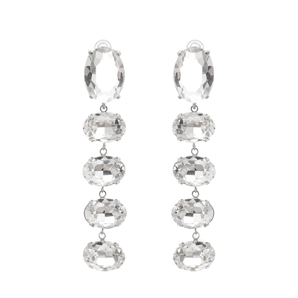 Felicia crystal-embellished dangle earrings