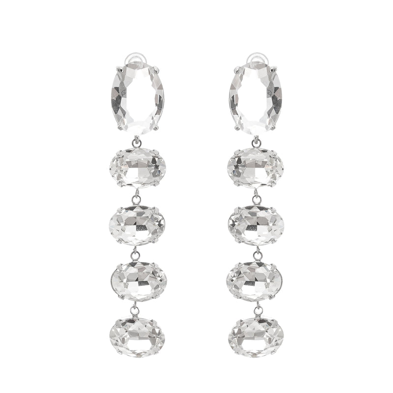 Felicia crystal-embellished dangle earrings