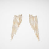 Georgie crystal-embellished tassel earrings