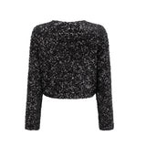 Nerissa tie-front sequinned jacket