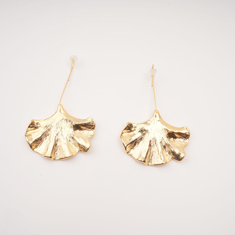 Juliet gold ginkgo drop earrings