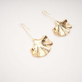 Juliet gold ginkgo drop earrings