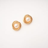 Chloe faux-pearl gold-plated earrings