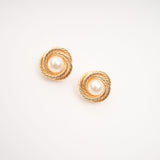 Chloe faux-pearl gold-plated earrings