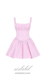 Cotton Candy Cotton Tulle Mini Dress in pink