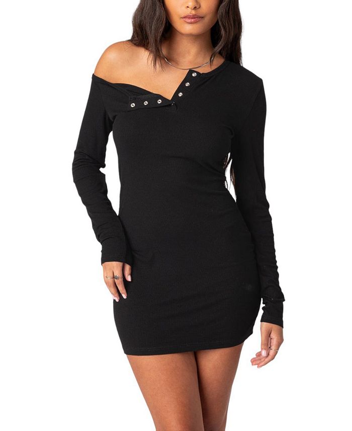 SOLESTE RIBBED MINI DRESS