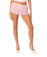 UNICORN LAYERED RUFFLE SHORTS