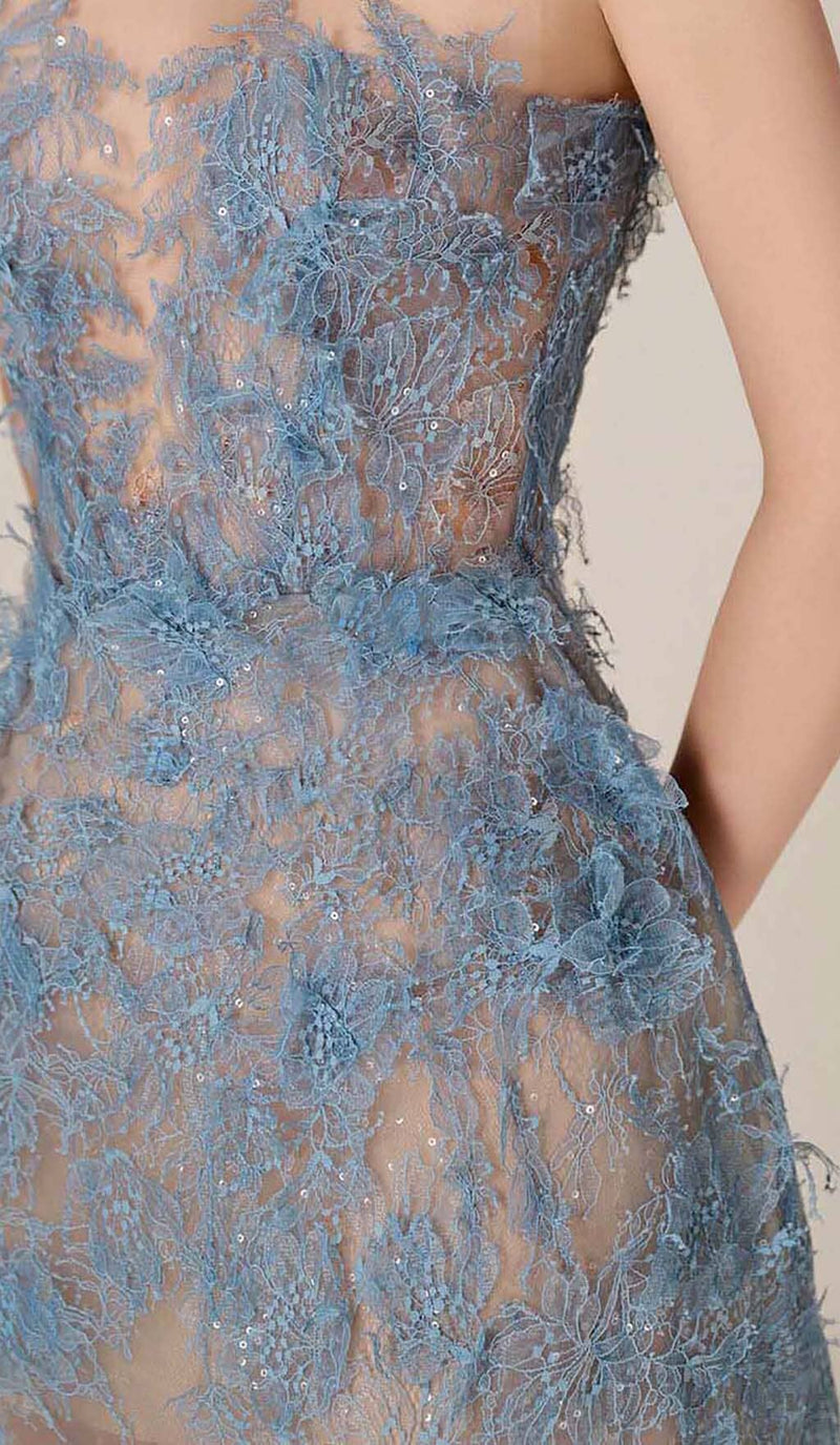 FLORAL LACE CUTWORK MIDI DRESS