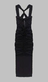 HALTER CUT OUT MAXI DRESS IN BLACK