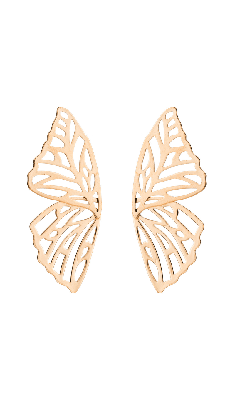 Hollow butterfly alloy earrings styleofcb GOLD 