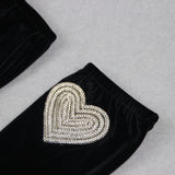 HEART EMBELLISHED STRAPLESS MINI DRESS