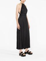 PLEATED SLEEVELESS MAXI DRESS