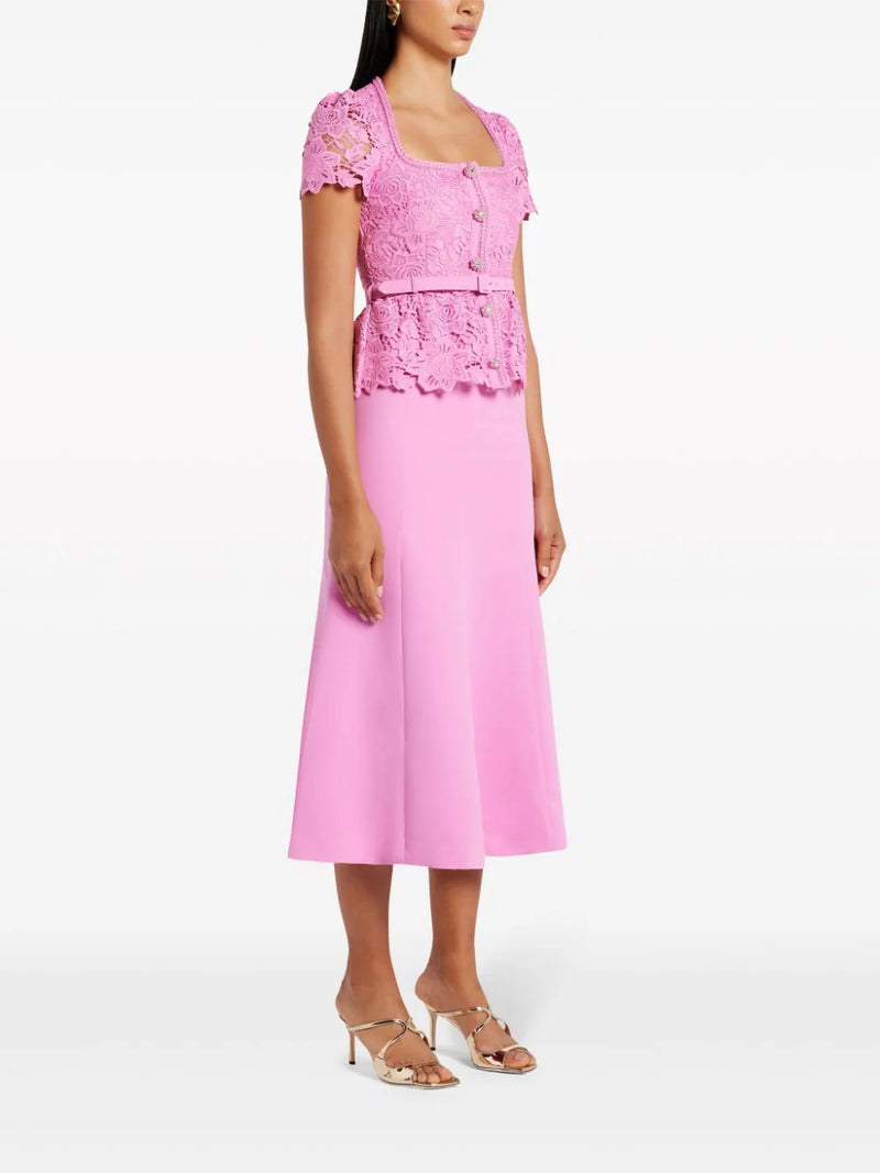 PINK TAILOR MIDIKLEID AUS SPITZE 