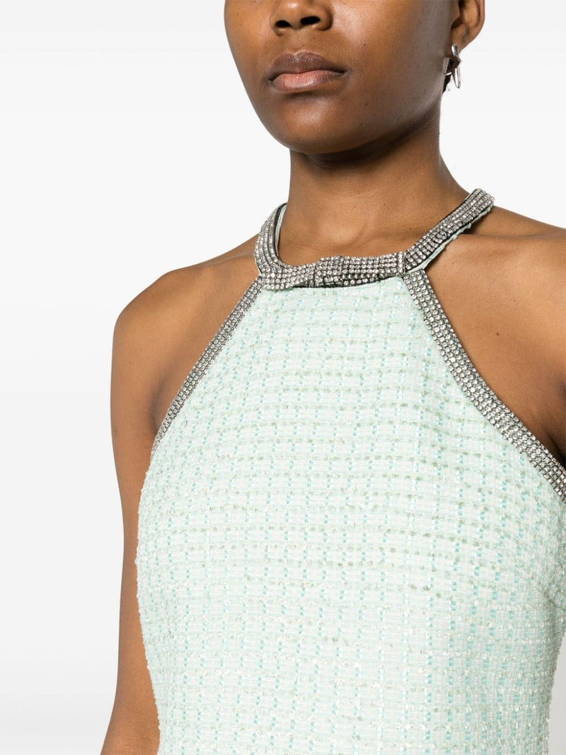 MINT BOUCLE MINI DRESS