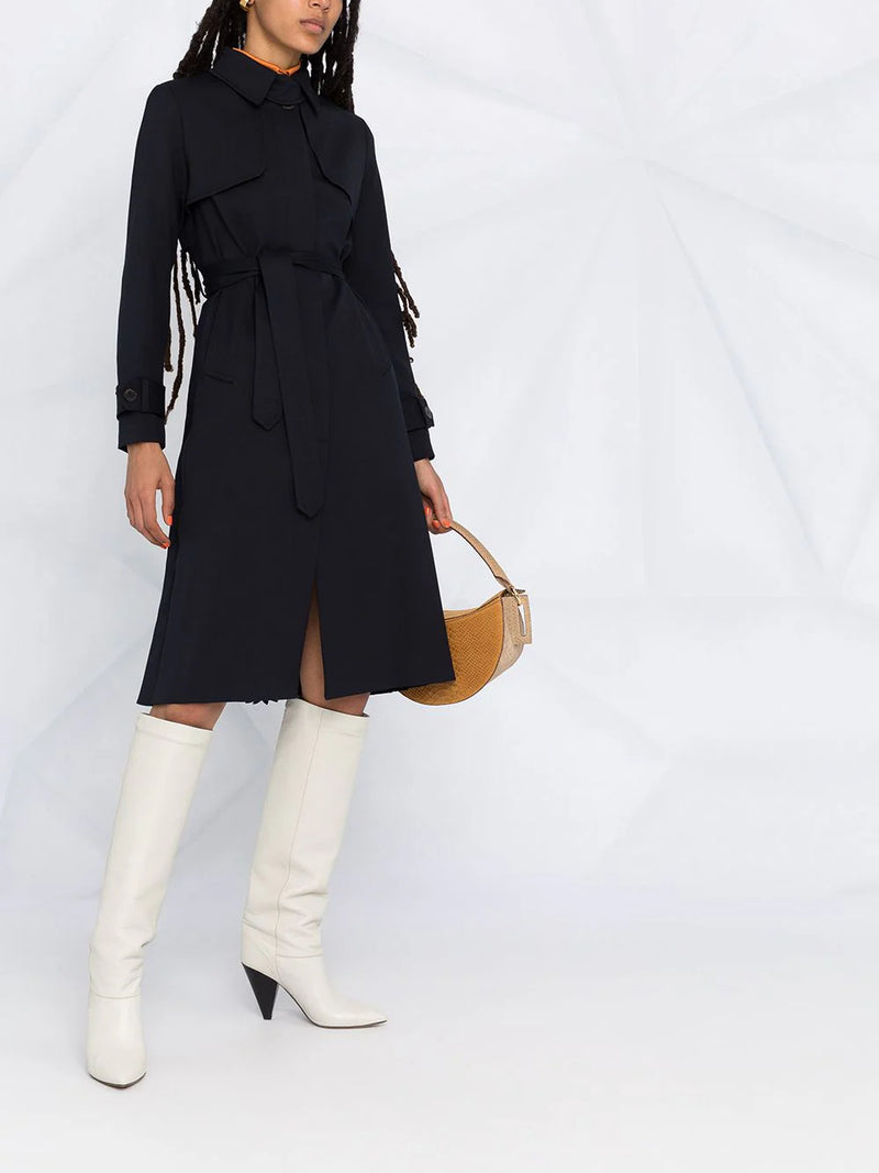 PLEAT-BACK TRENCH COAT