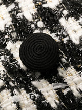 ROBE AJUSTÉE BOUCLE À CARREAUX NOIR 