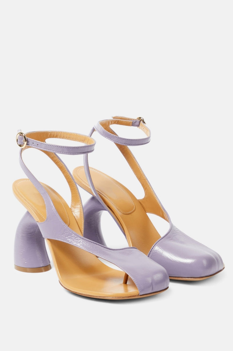 Janelle Cutout Heeled Sandals - Purple