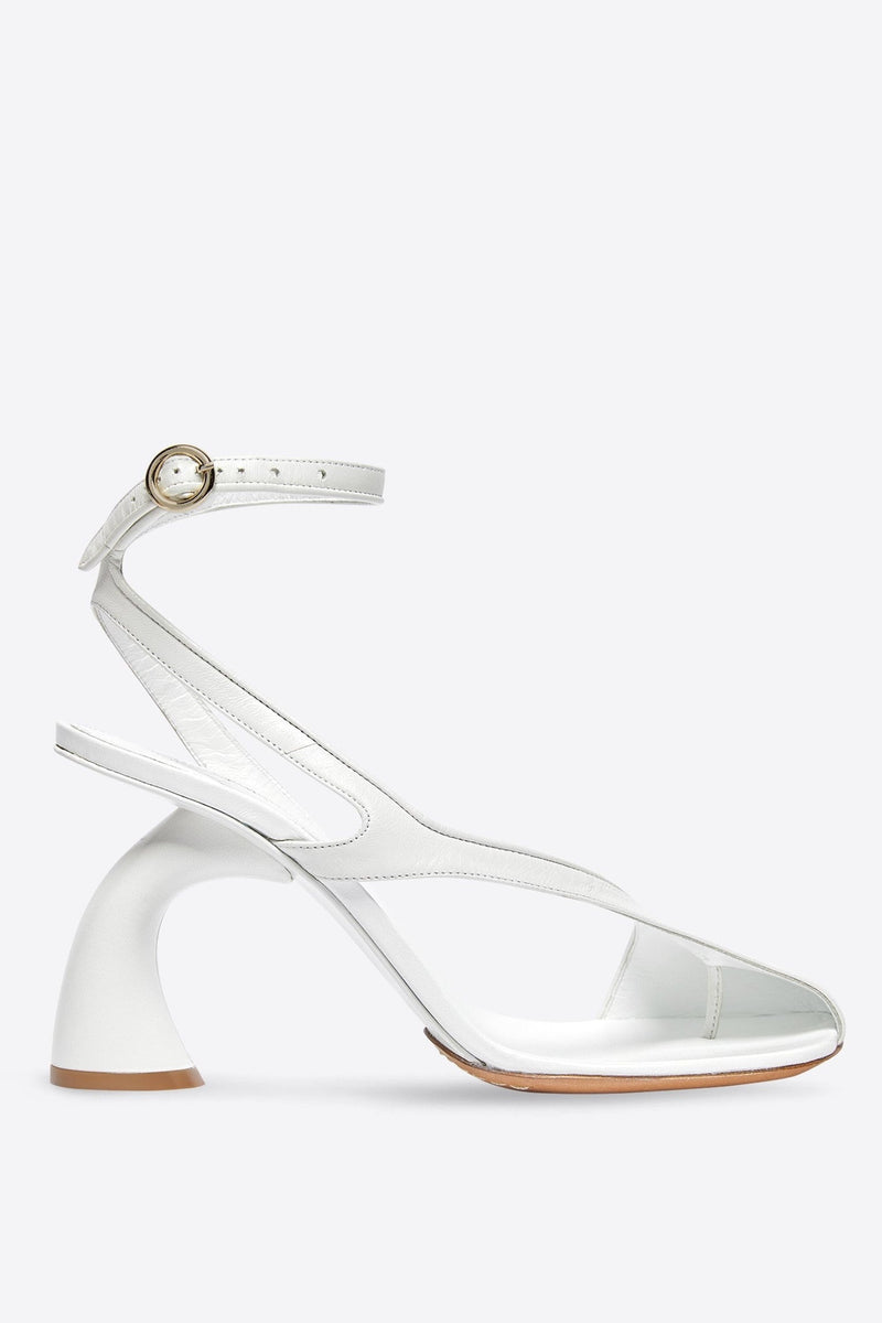 Janelle Cutout Heeled Sandals - White