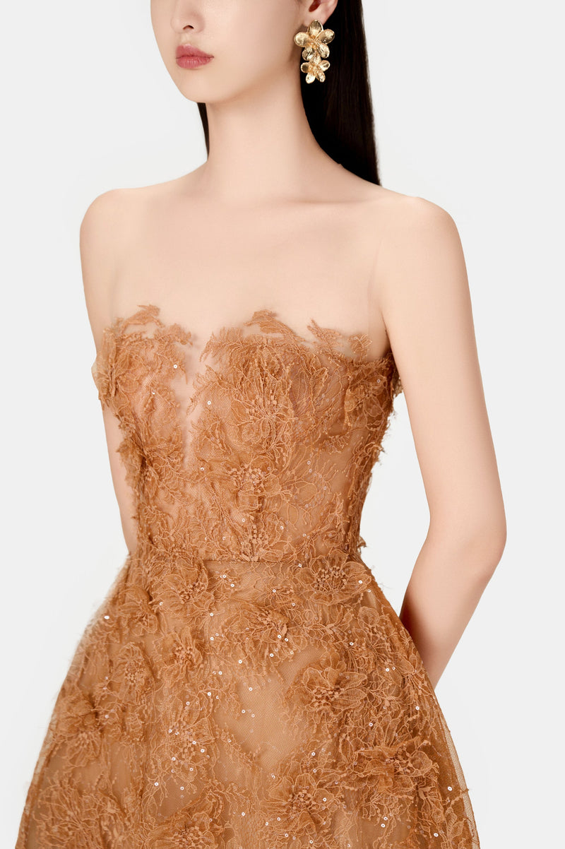 HONEY BEADED LACE DRESS