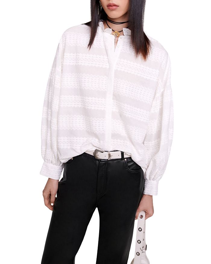 COTTON CLOVER LACE BLOUSE