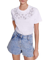 LE T-SHIRT EMBELLI FLEURI 