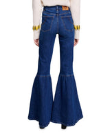 HIGH RISE FLARE LEG JEANS IN BLAU 