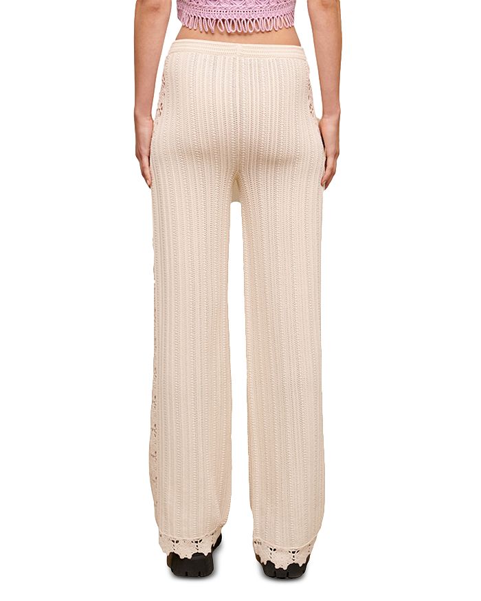 CRCHET TRIM KNIT PANTS