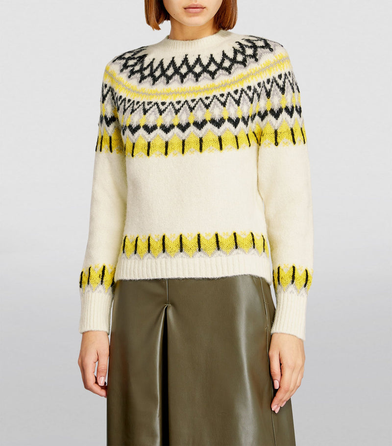 WOOL-BLEND FAIR ISLE SWEATER