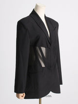 v-neck Corset Jacket in black