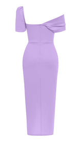 ONE SHOULDER BANDAGE MAXI DRESS IN PURPLE