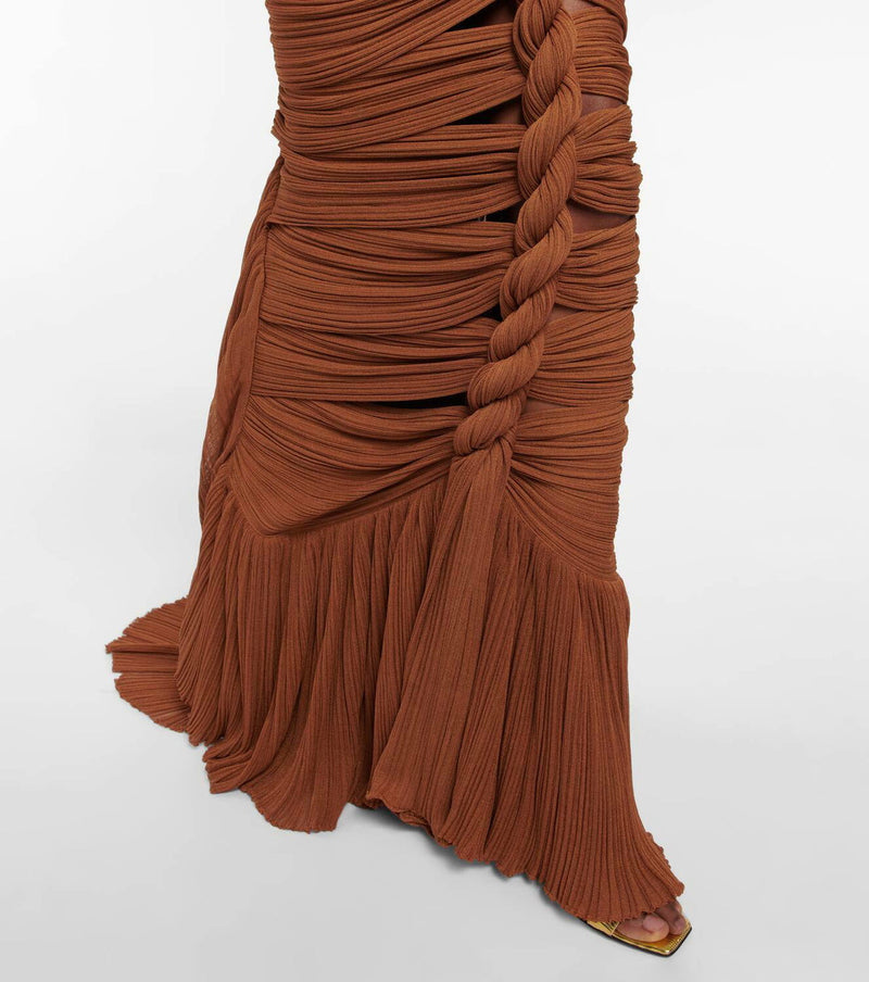 TAMMY BROWN TWISTED CUTOUT MAXI DRESS