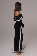 Black Janet Off Shoulder Maxi Dress