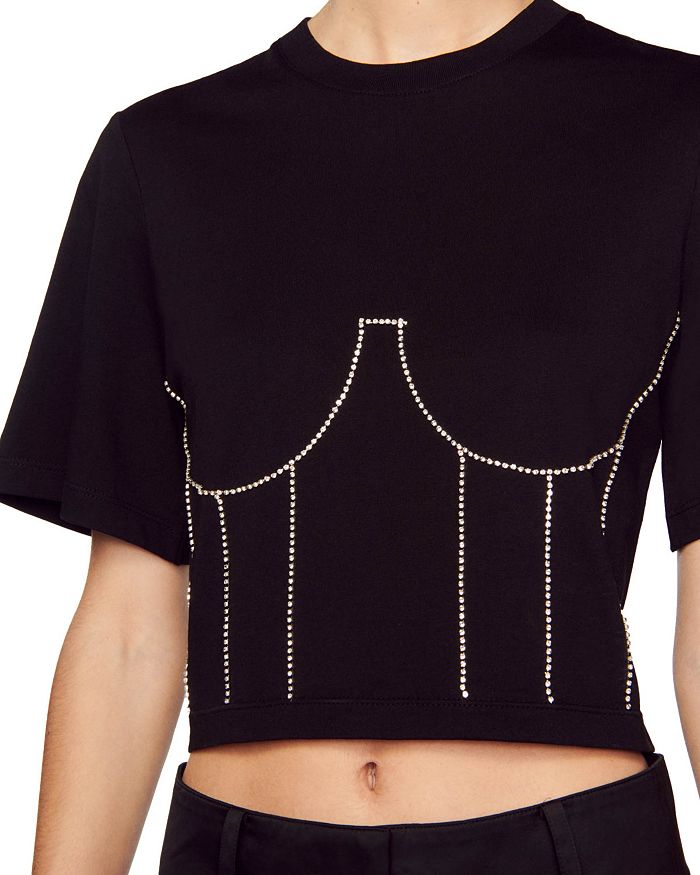 BUSTIER-KURZES T-SHIRT 