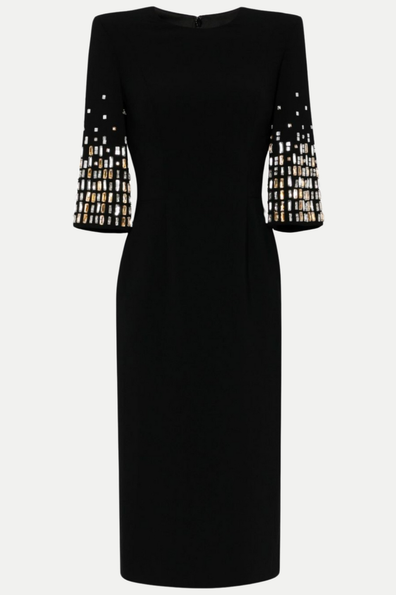 Tanisha Crystal Embellished Midi Dress