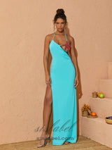 TOSCA STARFISH BUSTIER SPLIT MAXI DRESS